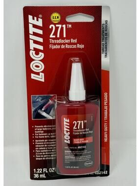 New Loctite Red 271 Threadlocker 492142 36ml Heavy Duty High Strength Adhesive